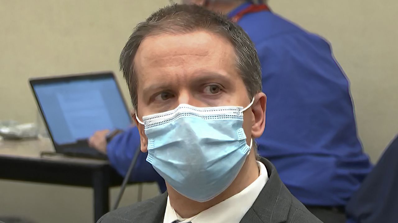 FILE - In this image from video, former Minneapolis police officer Derek Chauvin listens as the verdict is read in his trial. (Court TV via AP, Pool, File)