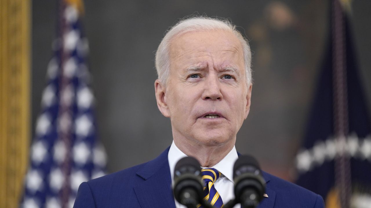 President Joe Biden speaks about reaching 300 million COVID-19 vaccination shots, in the State Dining Room of the White House, Friday, June 18, 2021, in Washington. (AP Photo/Evan Vucci)