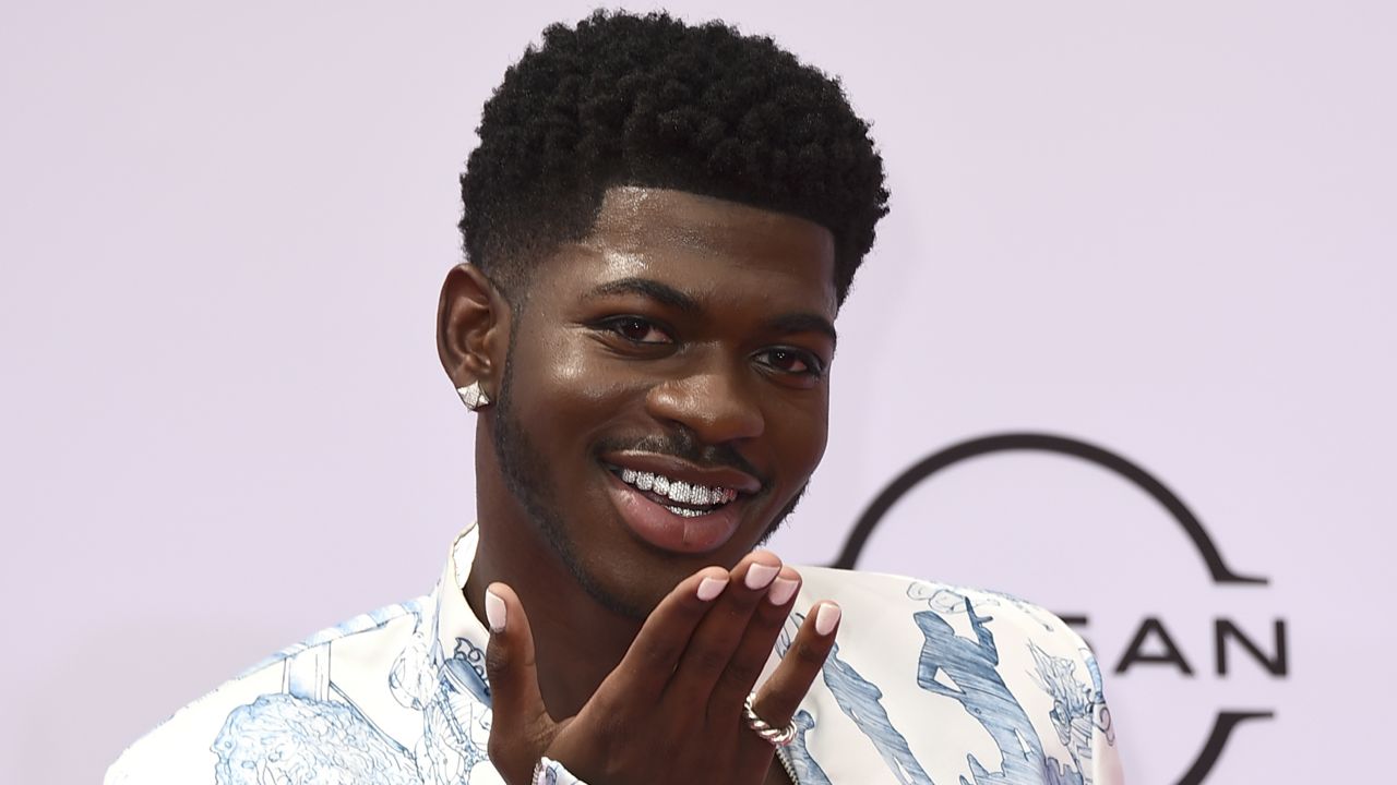 FILE: Lil Nas X arrives at the BET Awards on Sunday, June 27, 2021, at the Microsoft Theater in Los Angeles. (Photo by Jordan Strauss/Invision/AP)
