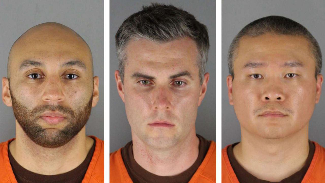 FILE - This combination of photos shows from left, former Minneapolis police Officers J. Alexander Kueng, Thomas Lane and Tou Thao. (Hennepin County Sheriff's Office via AP File)