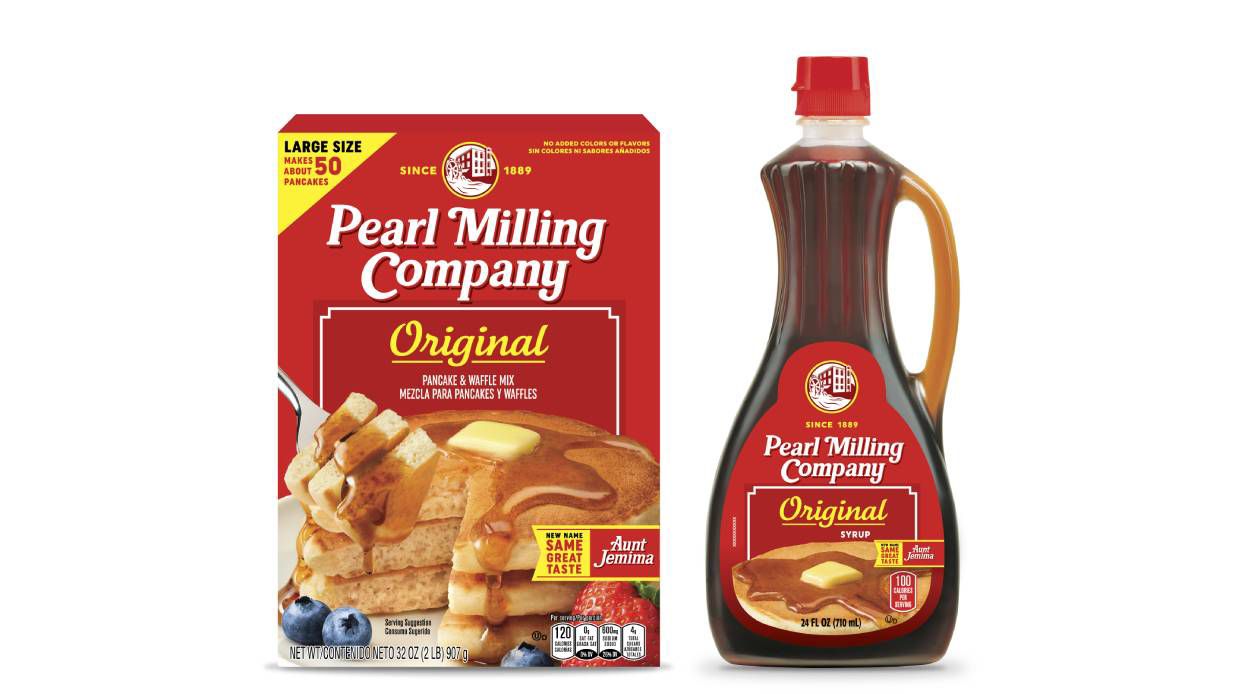 This image provided by PepsiCo Inc. shows Quaker Oats' Pearl Milling Company brand pancake mix and syrup, formerly the Aunt Jemima brand. (PepsiCo, Inc. via AP)