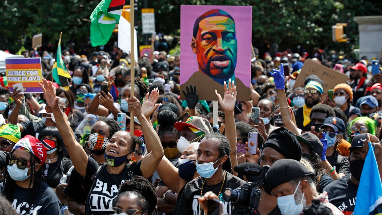 A Black Lives Matter rally in Grand Army Plaza, in Brooklyn, on June 14, 2020. (AP Photo/Kathy Willen, File)