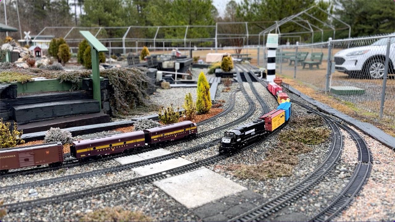New Hope Valley Railroad's model train track