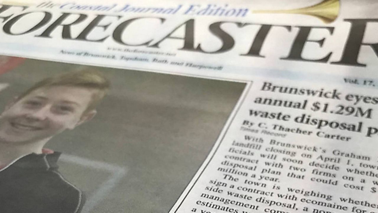 The Forecaster is among the 25 weekly newspapers that fall under the Masthead Maine banner, which is being sold to a nonprofit. (Spectrum News file photo)