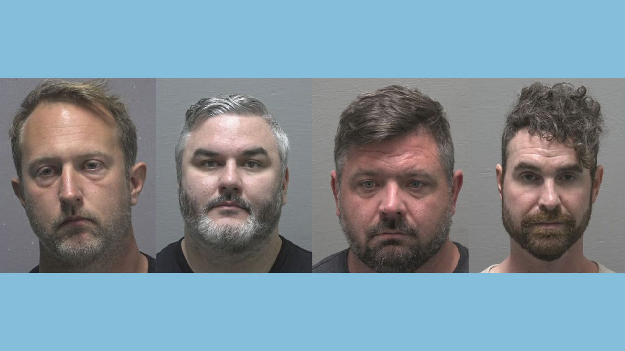 Dustin Anderson, left, Christopher Slate Arrowood, Christopher Todd Evans and Michael Snow (New Hanover County Sheriff's Office) 