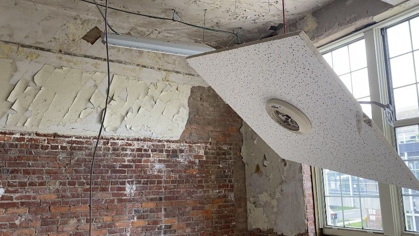 A classroom under construction at New Hanover High School.