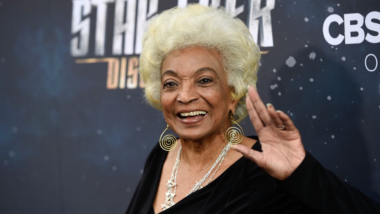 Original "Star Trek" cast member Nichelle Nichols poses at the premiere of the new television series "Star Trek: Discovery" on Tuesday, Sept. 19, 2017, in Los Angeles. (Photo by Chris Pizzello/Invision/AP)