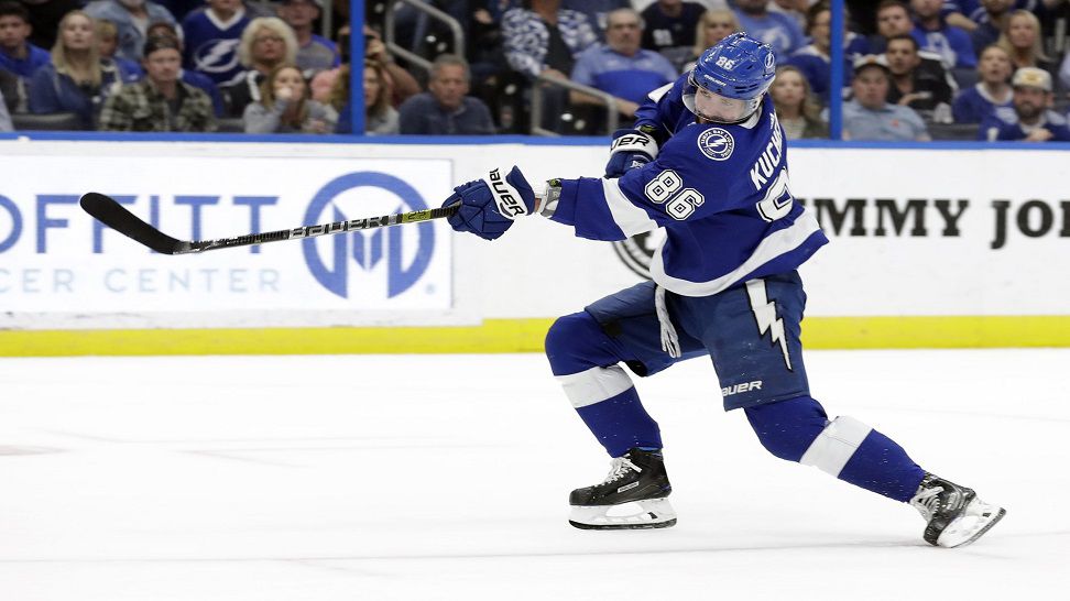 Nikita  Kucherov now has 99 points to lead the league, with seven goals in the last five games.