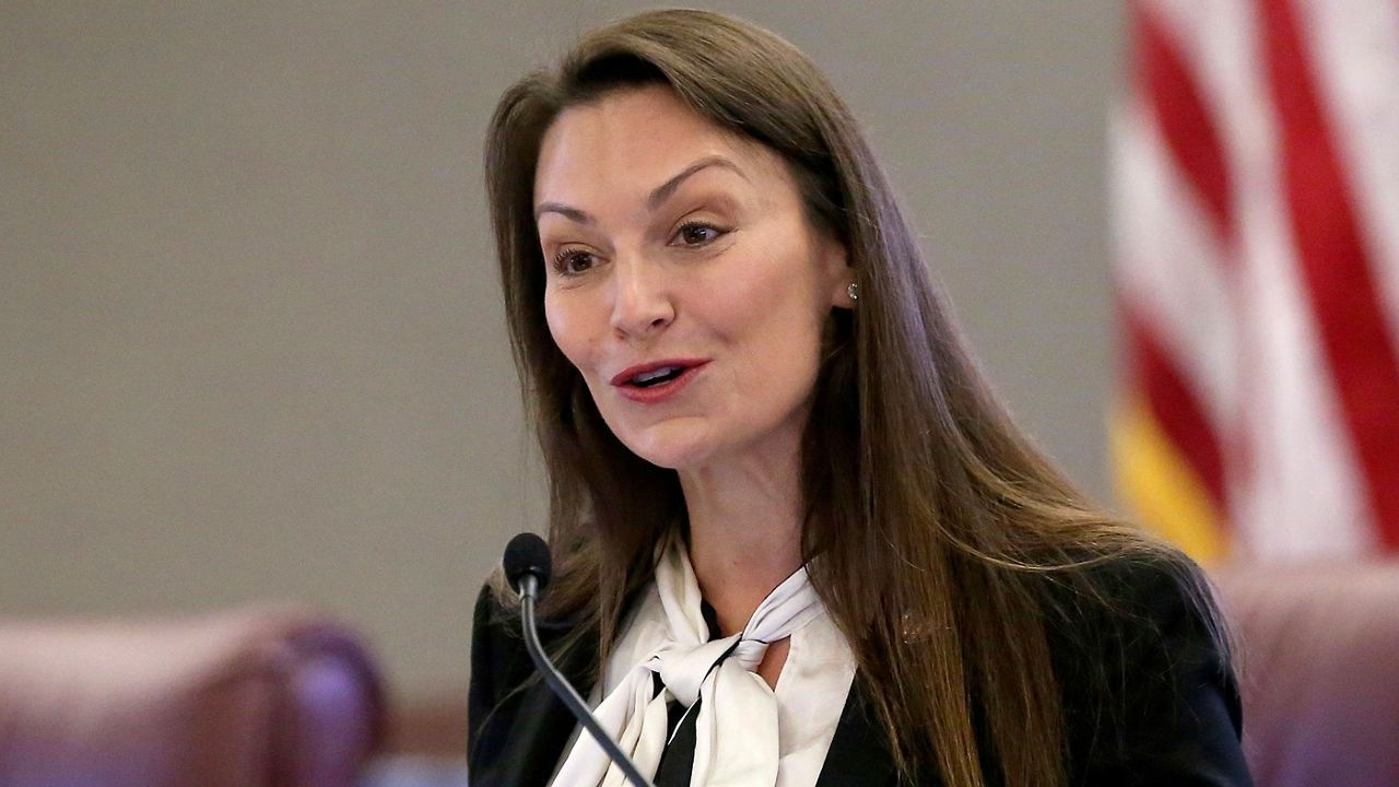 Florida Agriculture Commissioner Nikki Fried announced in Miami today that she plans to sue the Biden administration over prohibiting medical marijuana users from buying firearms. (AP)