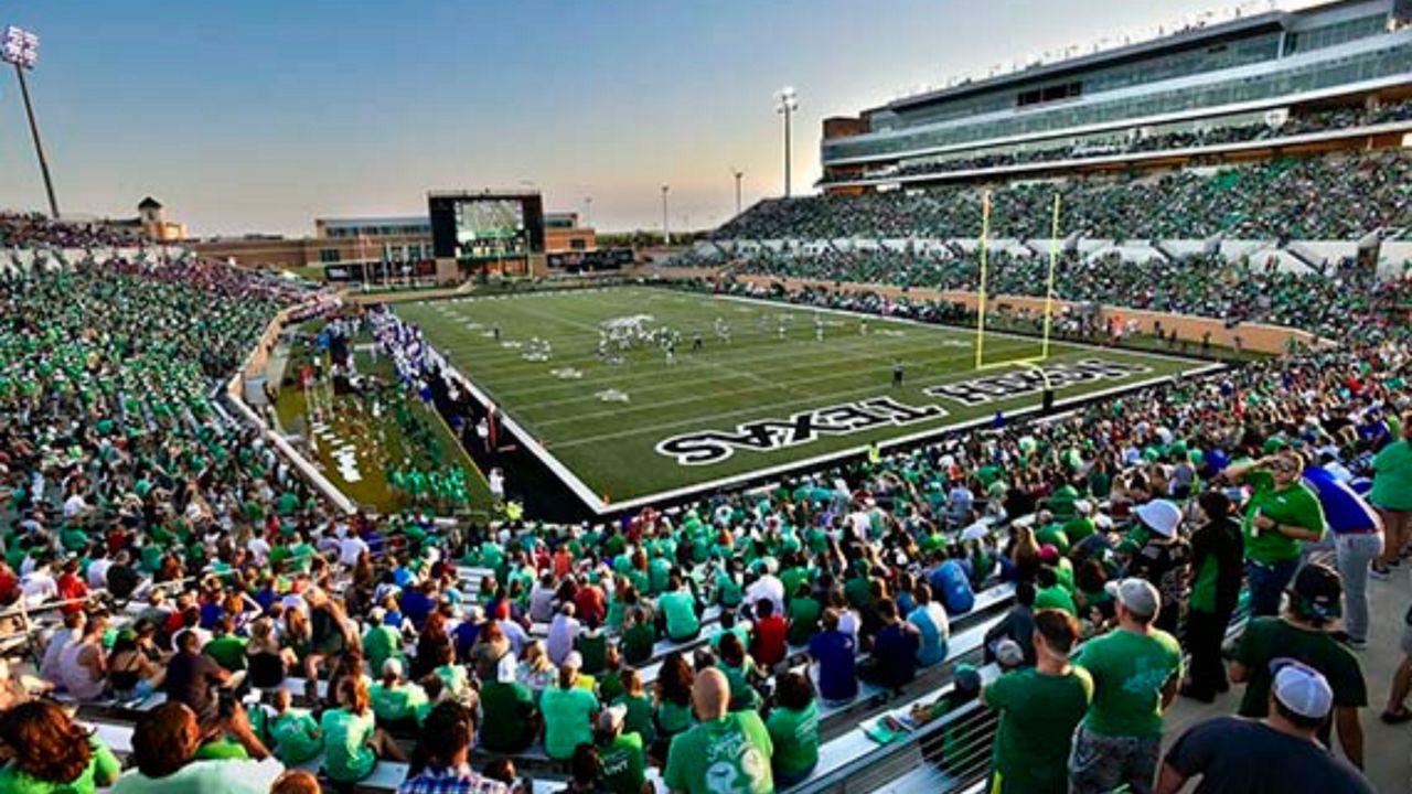 A football game at the University of North Texas. (UNT)