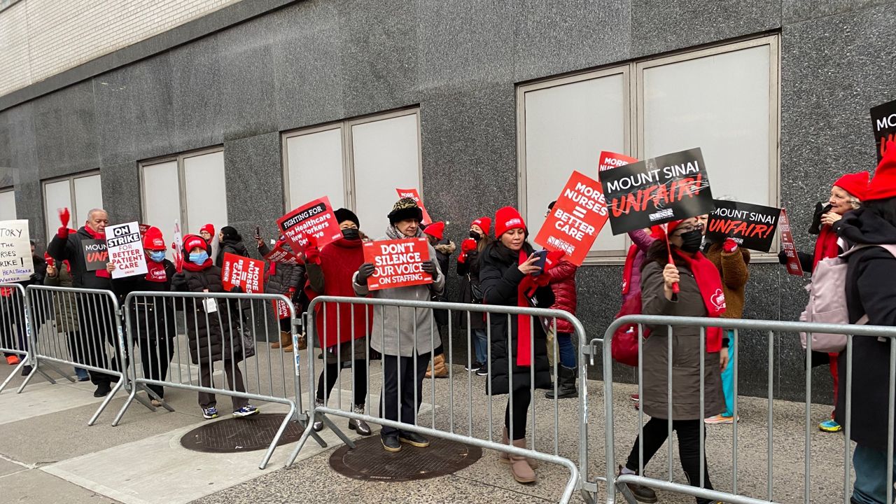 Nurses strike continues into second day