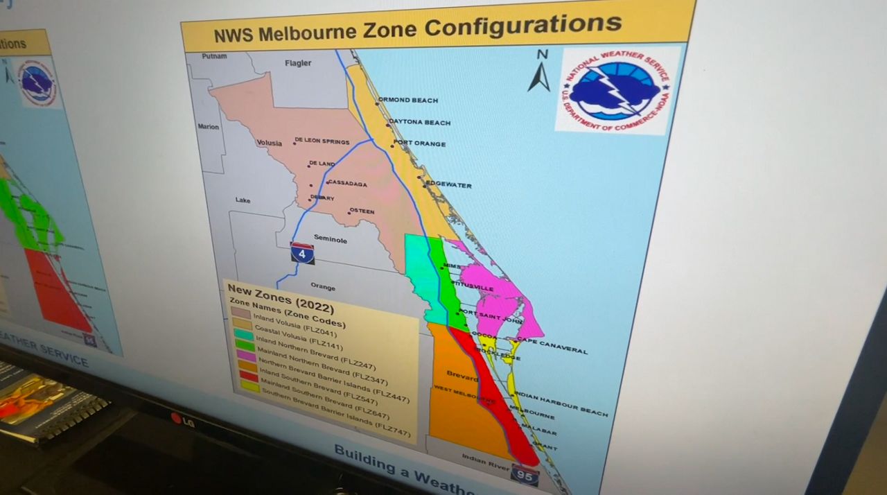 NWS issues new warning zones for Brevard County