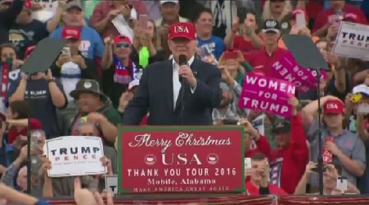 Trump Makes Last Stop Of Victory Tour In Mobile, Alabama