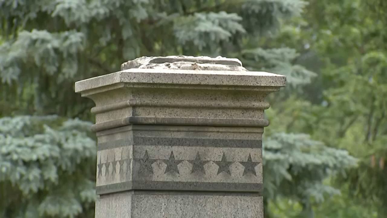 saratoga springs new york congress park monument vandalism