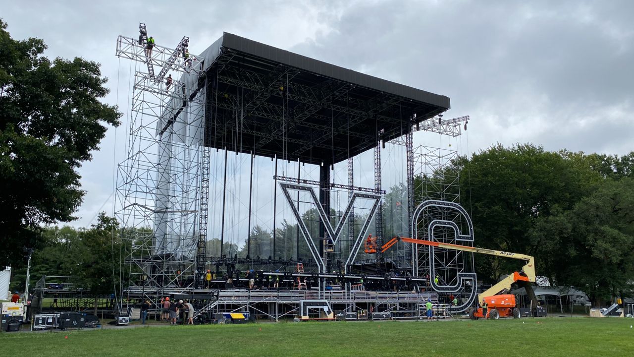 Central Park prepares for the massive NYC Homecoming Concert