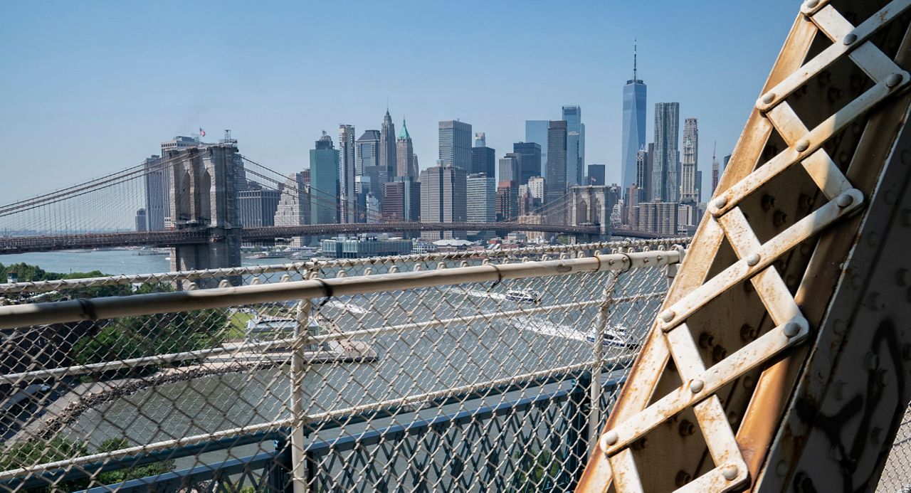 A view of the New York City skyline. (AP Photo/John Minchillo)