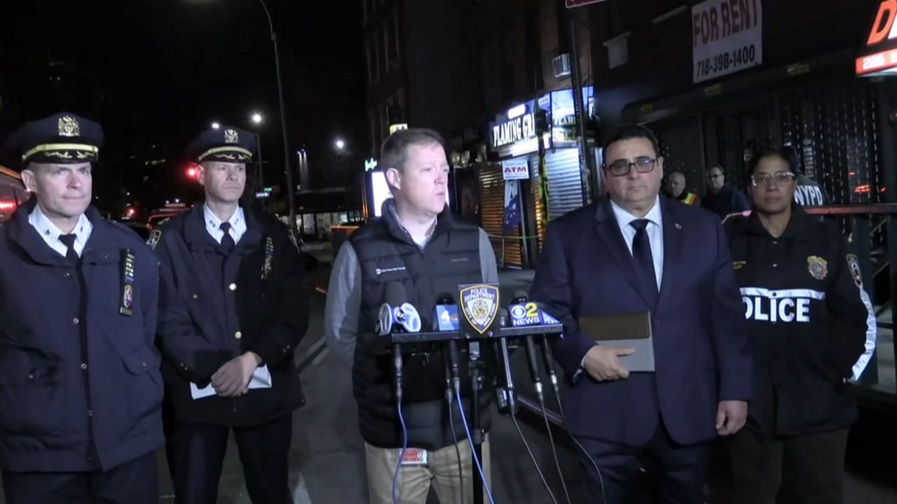 New York City Transit Richard Davies speaks alongside NYPD officials during a press conference on Tuesday, Dec. 20, 2022. (NYPD News)