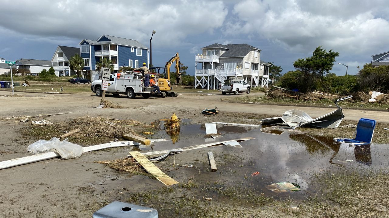 NC coast cleaning up damage after Hurricane Isaias