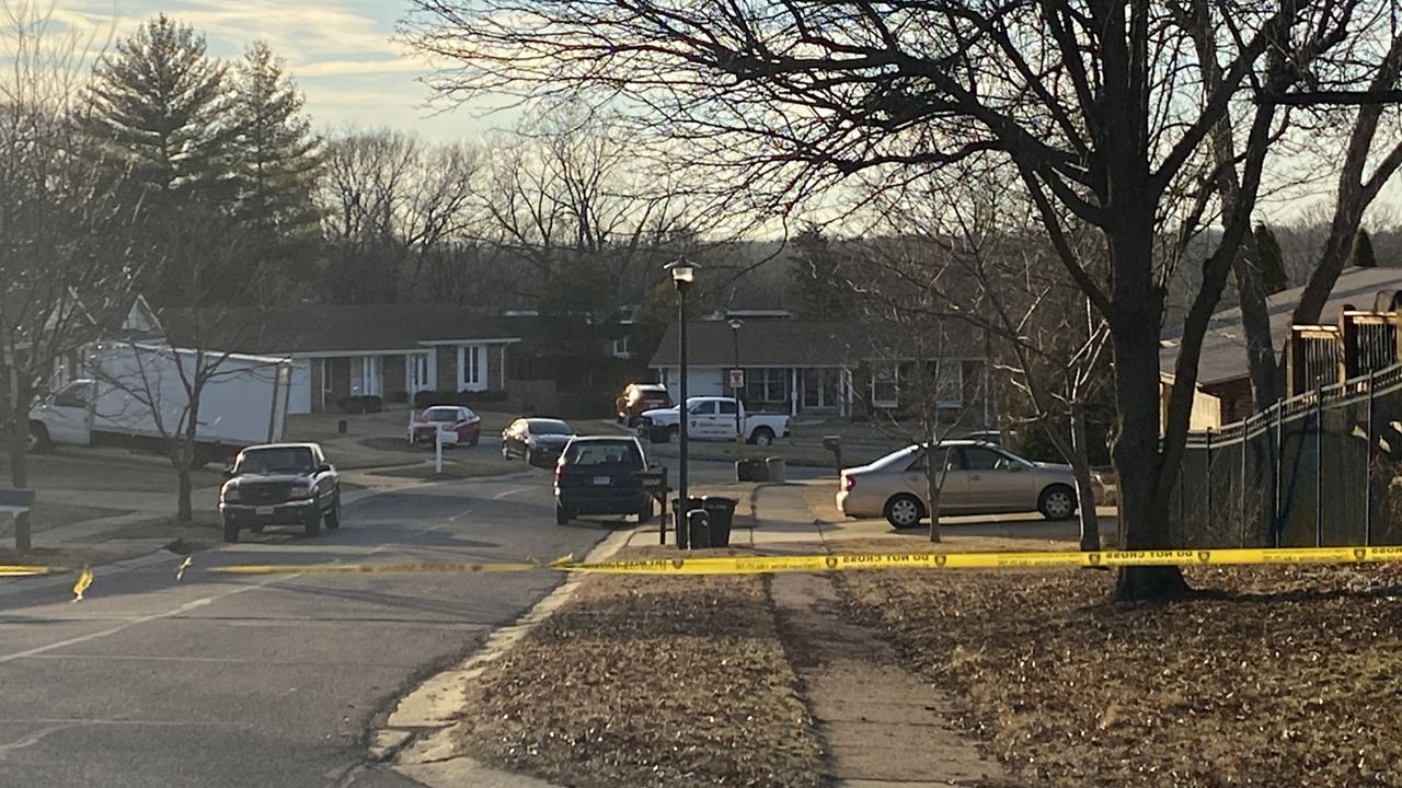 St. Louis County Police are investigating a double murder in Oakville on Feb. 5, 2024. (Spectrum News/Becky Willeke)