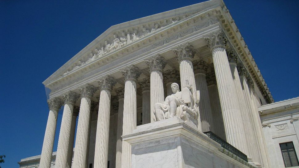 The exterior of the United States Supreme Court appears in this undated image. (Source: Wikipedia)