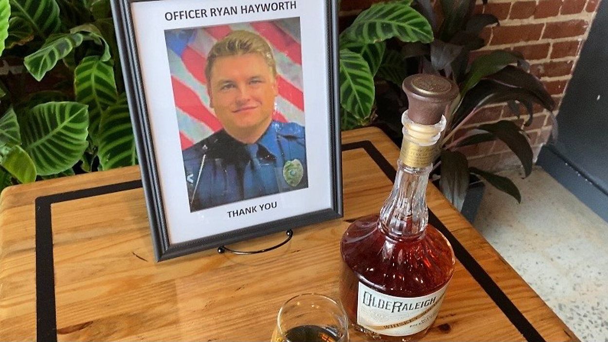 Knightdale police Officer Ryan Hayworth was remembered Oct. 22 at a Wake County funeral. Before joining the Knightdale Police Department, Hayworth served in the N.C. Army National Guard as an intelligence analyst.