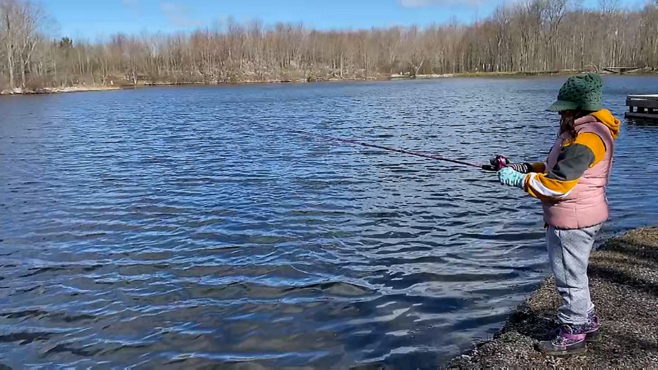 Hidden Lake Lures Folks Fishing for Rainbow Trout