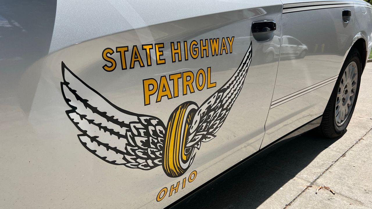 A Ohio State Highway Patrol vehicle in Cincinnati, Ohio on Wednesday, April 24, 2024.