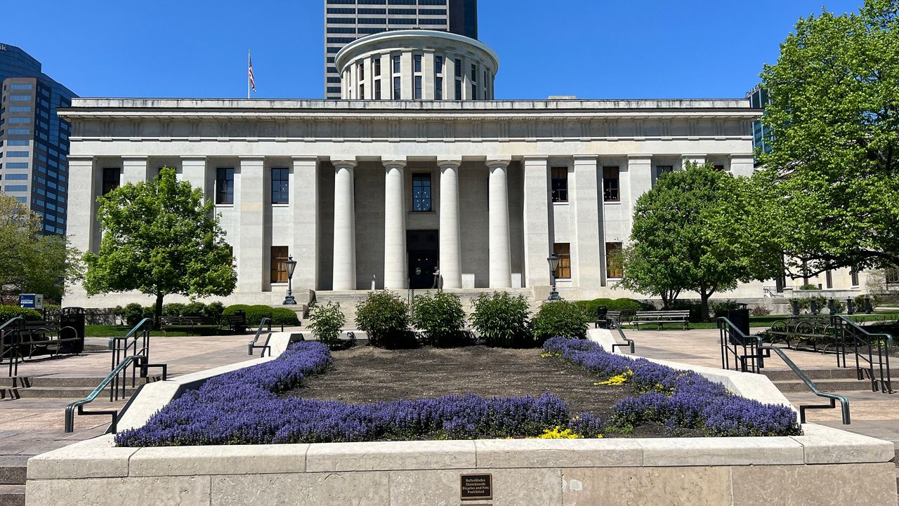 The Ohio Statehouse in Columbus, Ohio on Monday, April 22, 2024. (Spectrum News 1/AJ Hymiller)