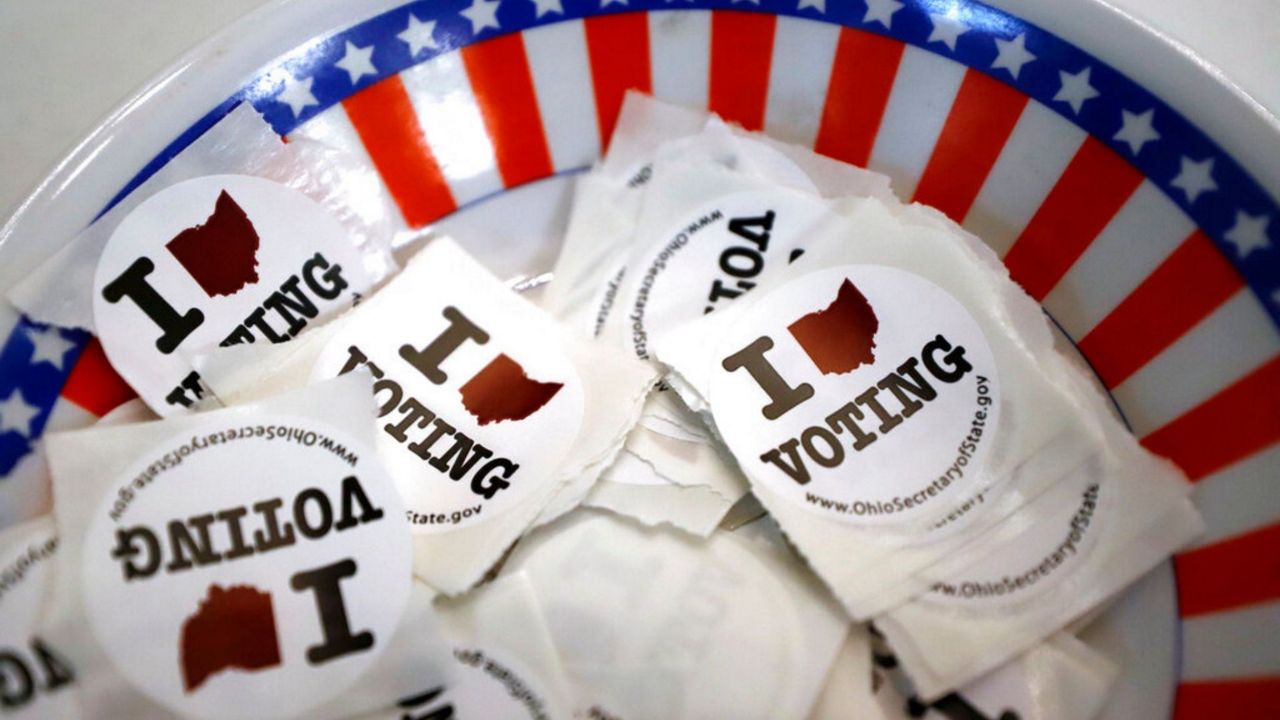 Photo of Ohio voting stickers
