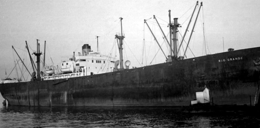 A German cargo ship that was sunk by the U.S. off the coast of Brazil in 1944. It's believed the ship may be where mysterious rubber bails washing up on Texas beaches originated. (Courtesy: Jace Tunnell)