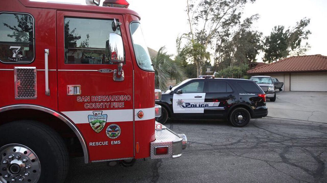 Mandatory evacuations are underway as firefighters from multiple agencies battle a fire that has spread to at least 50 acres in San Bernardino on October 24, 2019. (Spectrum News)