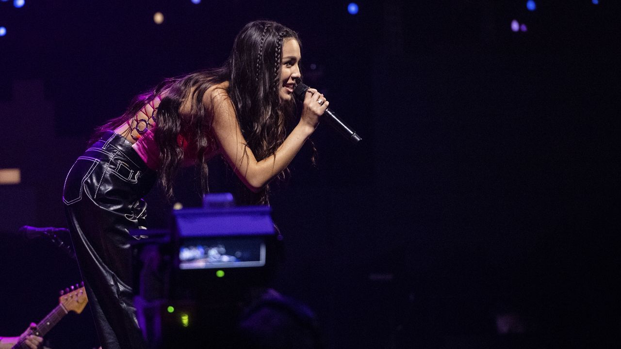Olivia Rodrigo performs in concert during a taping of the "Austin City Limits" TV show at ACL Live on Saturday, Oct. 2, 2021, in Austin, Texas. (Photo by Amy Harris/Invision/AP)