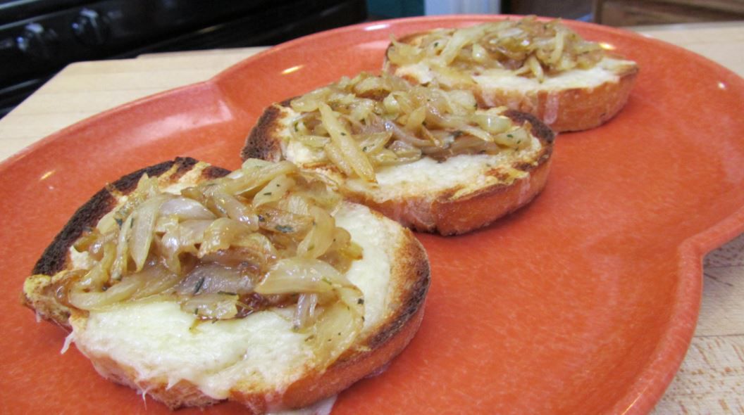 Caramelized Onion and Gruyere Cheese Toast Melts