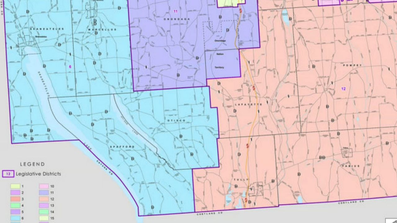 southwestern onondaga county map with district lines drawn