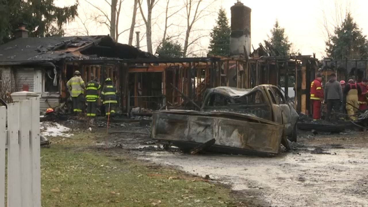 House Destroyed by Fire in Town of Ontario