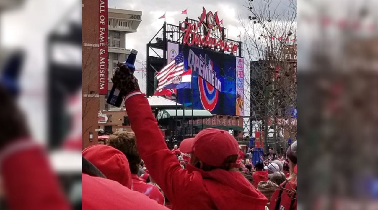 St. Louis Cardinals fans celebrate 2022 home opener