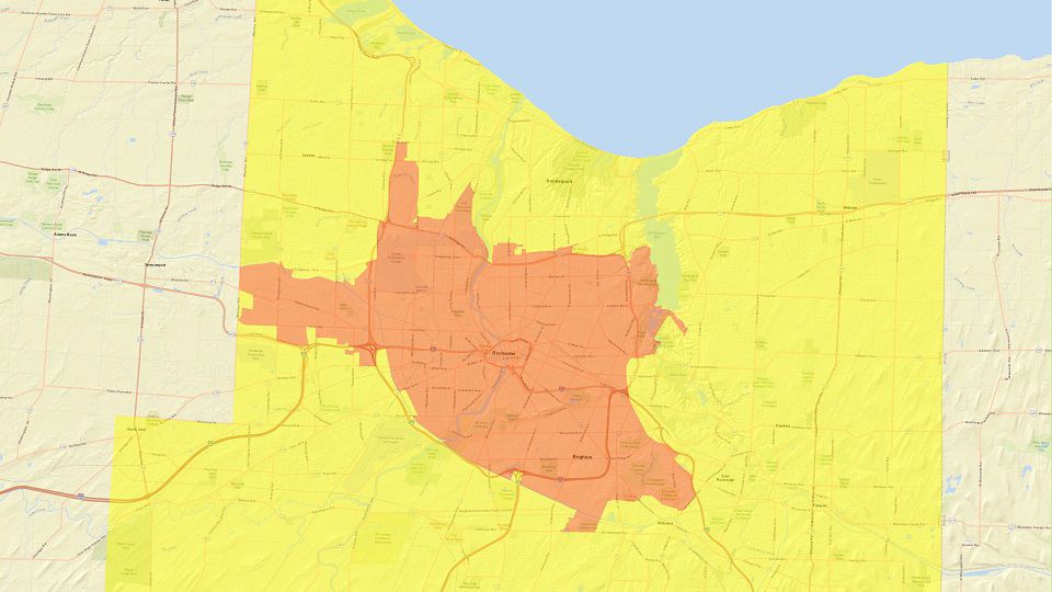Map gov. City Covid-19 Orange.