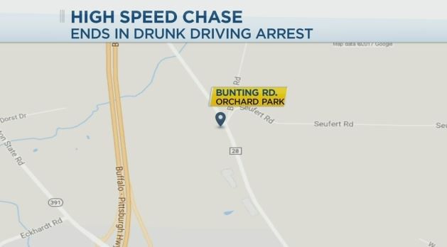 Accused Drunk Driver Leads Police on High Speed Chase in Orchard Park