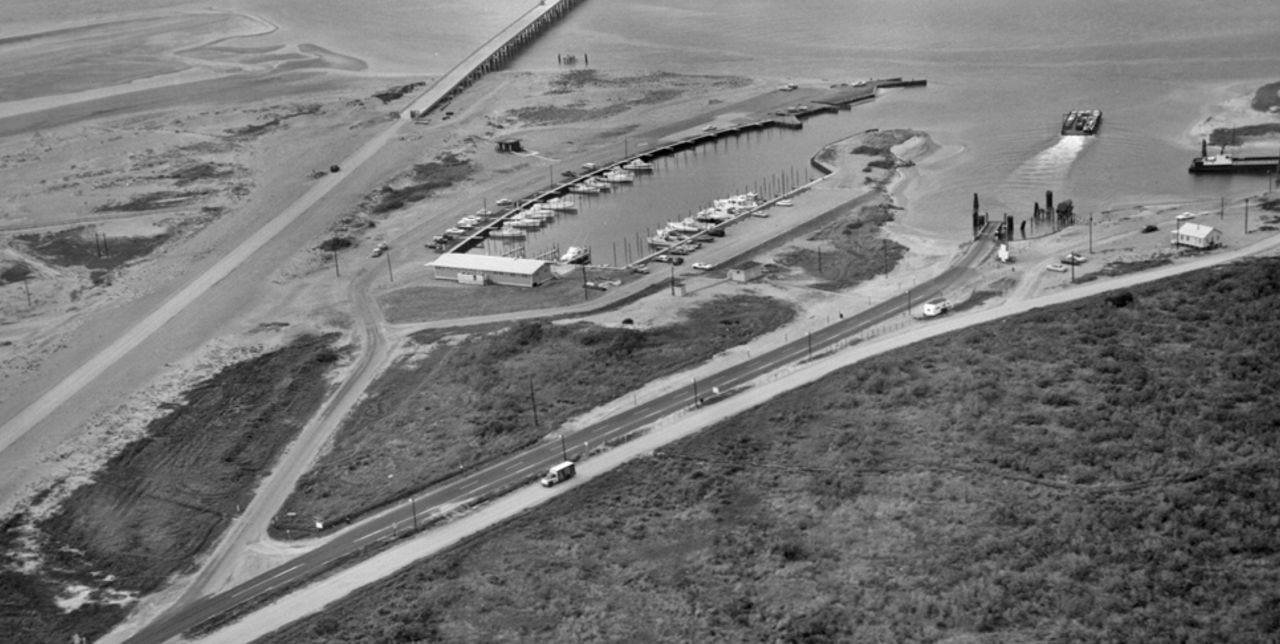 North Carolina History: The Bonner Bridge connected Hatteras Islands and brought more tourists down the long stretch of the Outer Banks. 