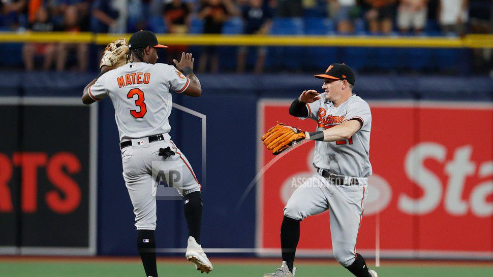 Orioles' Adley Rutschman triples for first MLB hit vs. Rays 