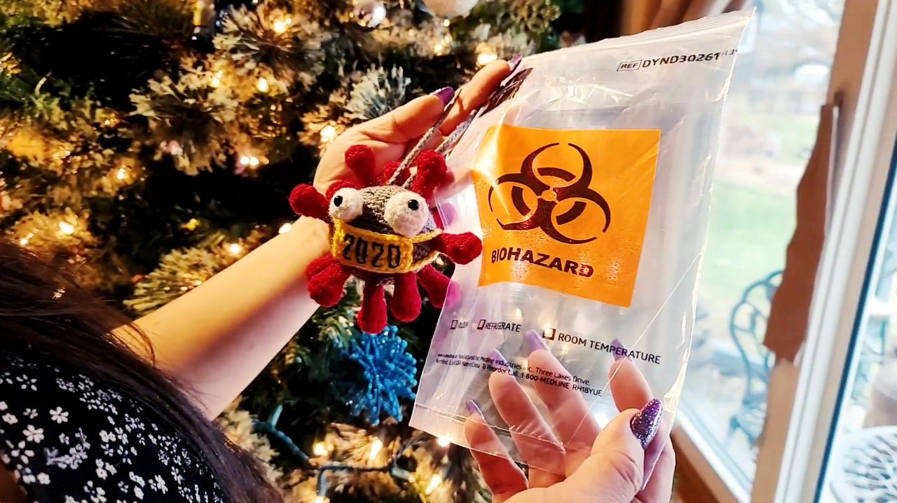 Wisconsin Mom Creates Viral COVID Christmas Ornaments