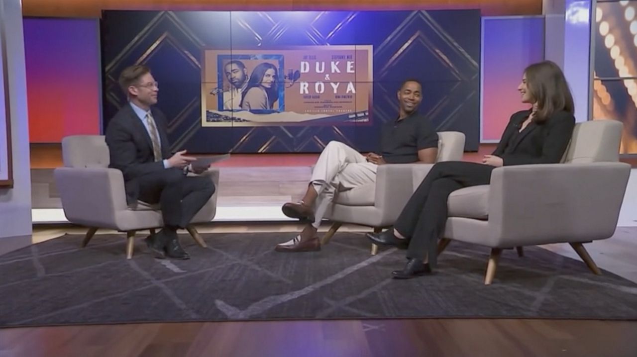 Jay Ellis and Stephanie Nur in the “On Stage” studio. (Spectrum News NY1)