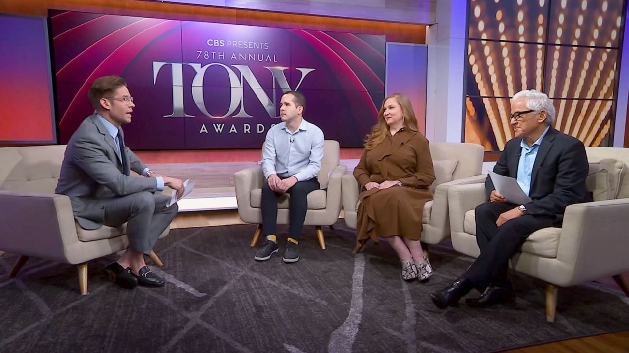 Johnny Oleksinski, Julie James and Patrick Pacheco in the “On Stage” studio. (Spectrum News NY1)