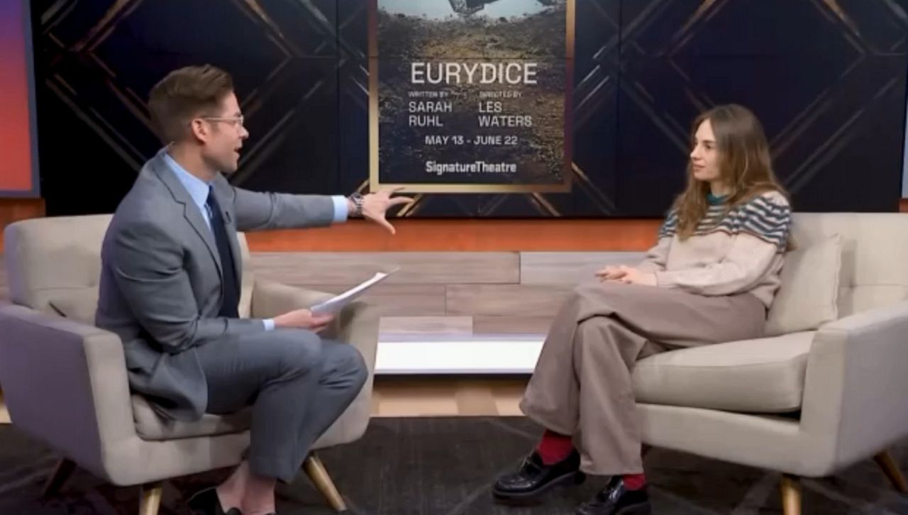 Maya Hawke in the “On Stage” studio. (Spectrum News NY1)
