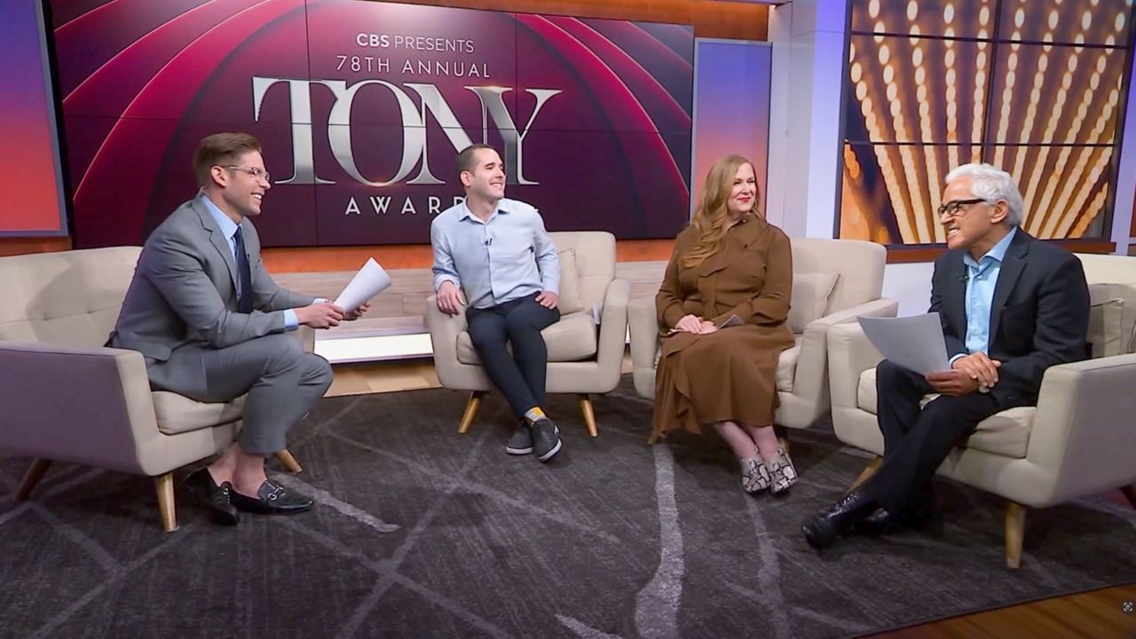 Johnny Oleksinski, Julie James and Patrick Pacheco in the “On Stage” studio. (Spectrum News NY1)