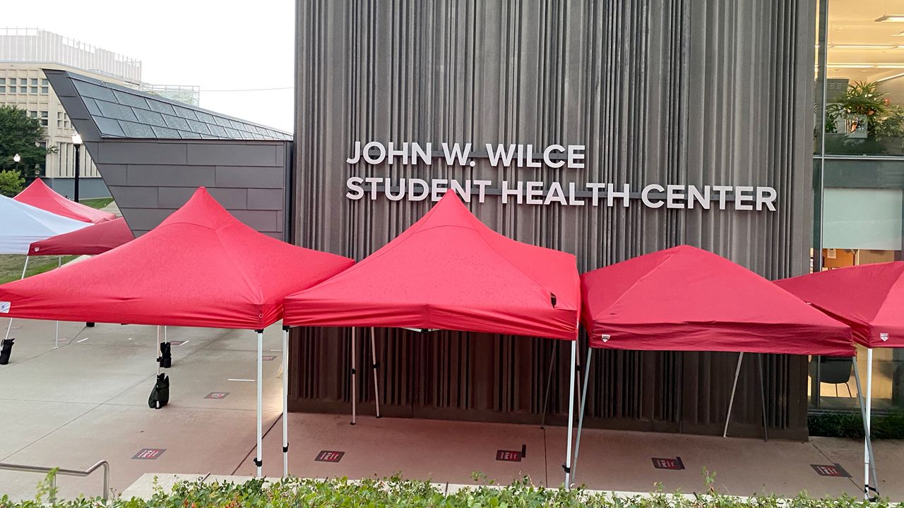 Photo of the testing tents