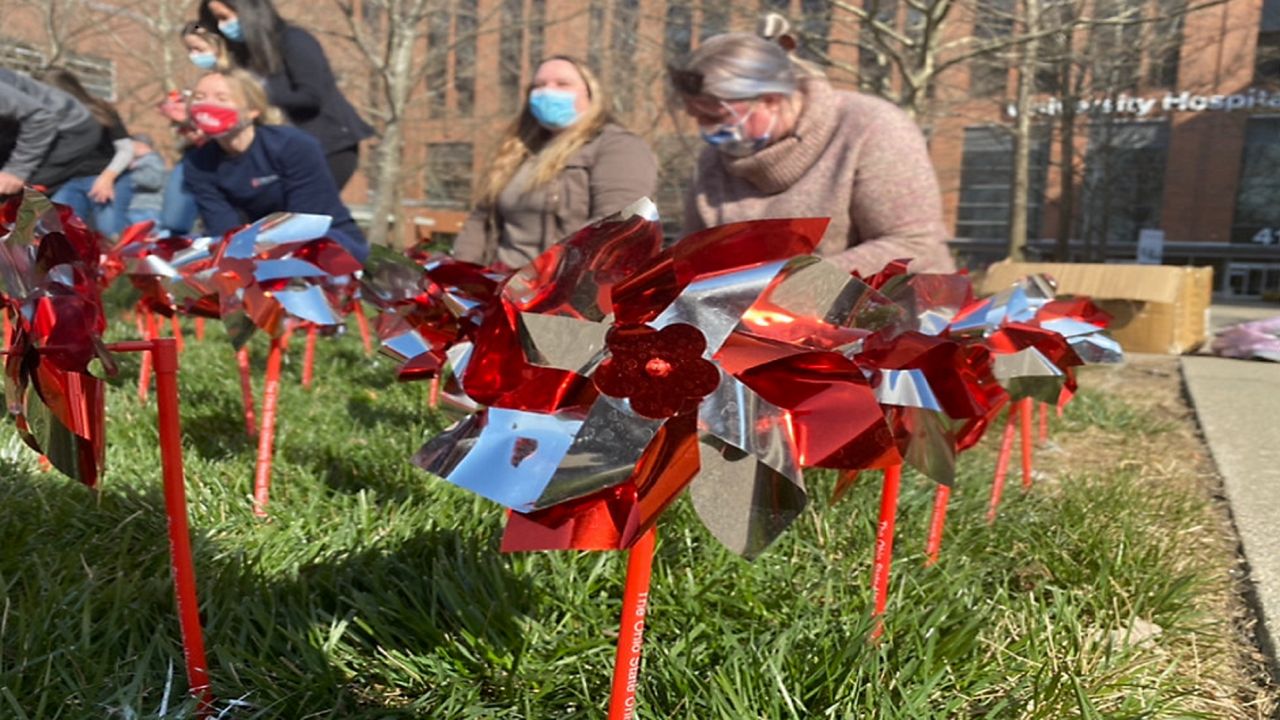 OSU Volunteers Plant Pinwheels