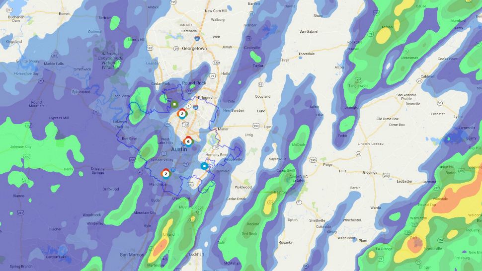 Storm power outage map