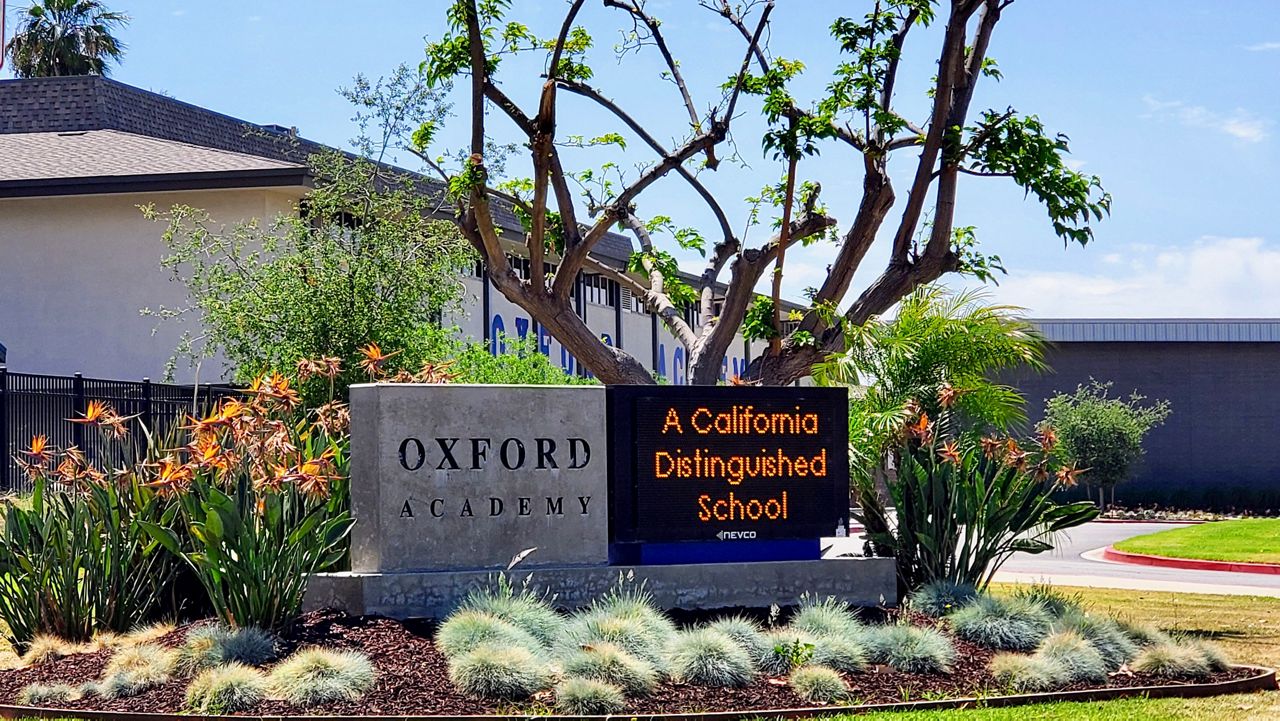 Oxford Academy is located in Cypress, Calif. (Spectrum News/Joseph Pimentel)