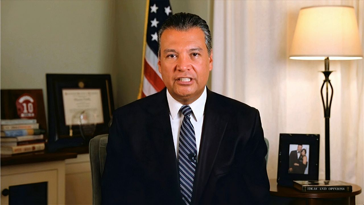 In this image from video, California Secretary of State Alex Padilla speaks during the fourth night of the Democratic National Convention on Thursday, Aug. 20, 2020. (Democratic National Convention via AP)